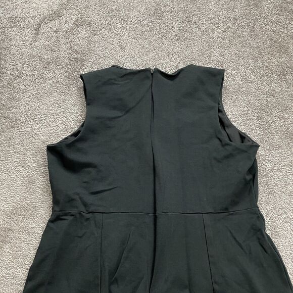 Lands' End Sheath Dress Womens 14 Black Sleeveless Pockets Round Neck Workwear - Picture 3 of 16